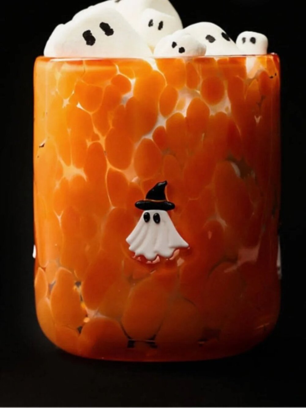 Anthropologie Orange Ghost Juice Glass